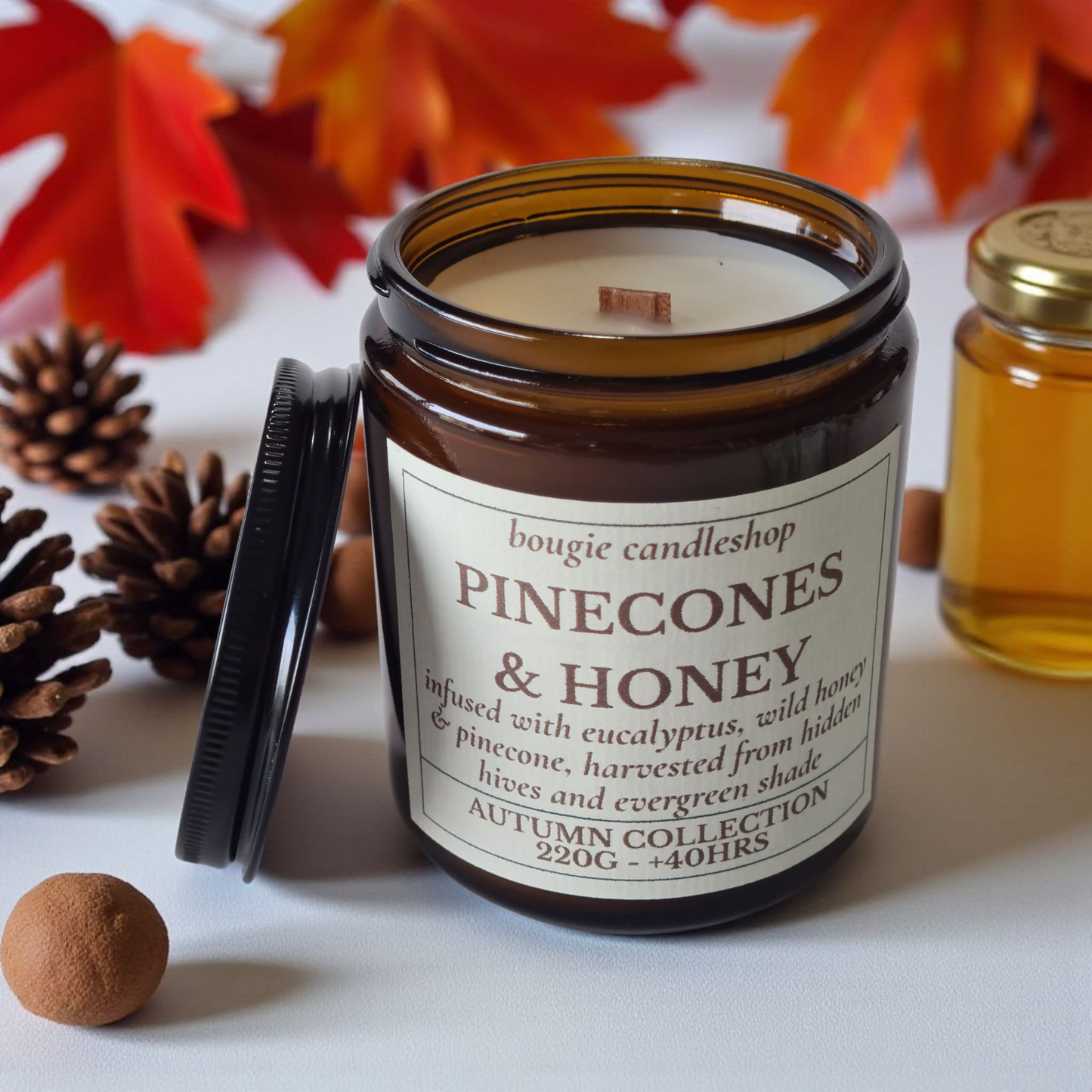 Geurkaars Pinecones & Honey