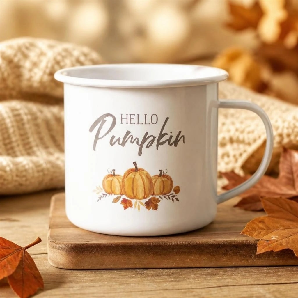 Hello Pumpkin tinnen mok.