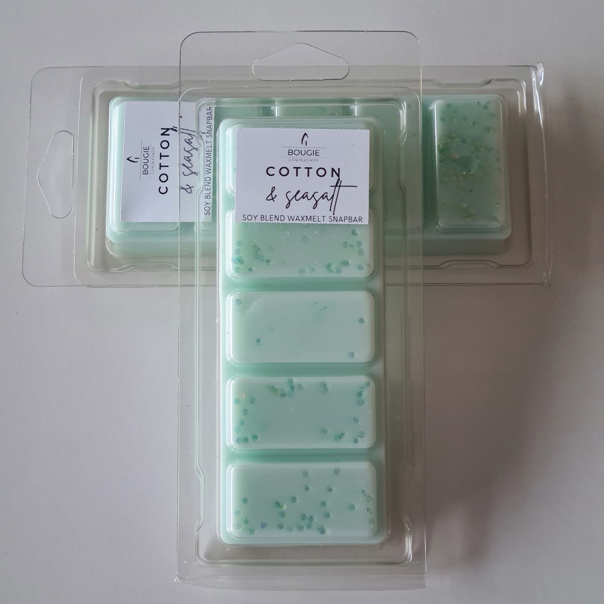 waxmelt snapbar cotton & seasalt, in de kleur mint groen, wax melt, waxmelts, wax melts snap bar