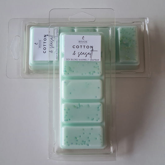 waxmelt snapbar cotton & seasalt, in de kleur mint groen, wax melt, waxmelts, wax melts snap bar