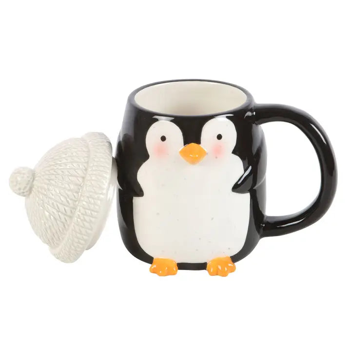 Pinguin mok met deksel