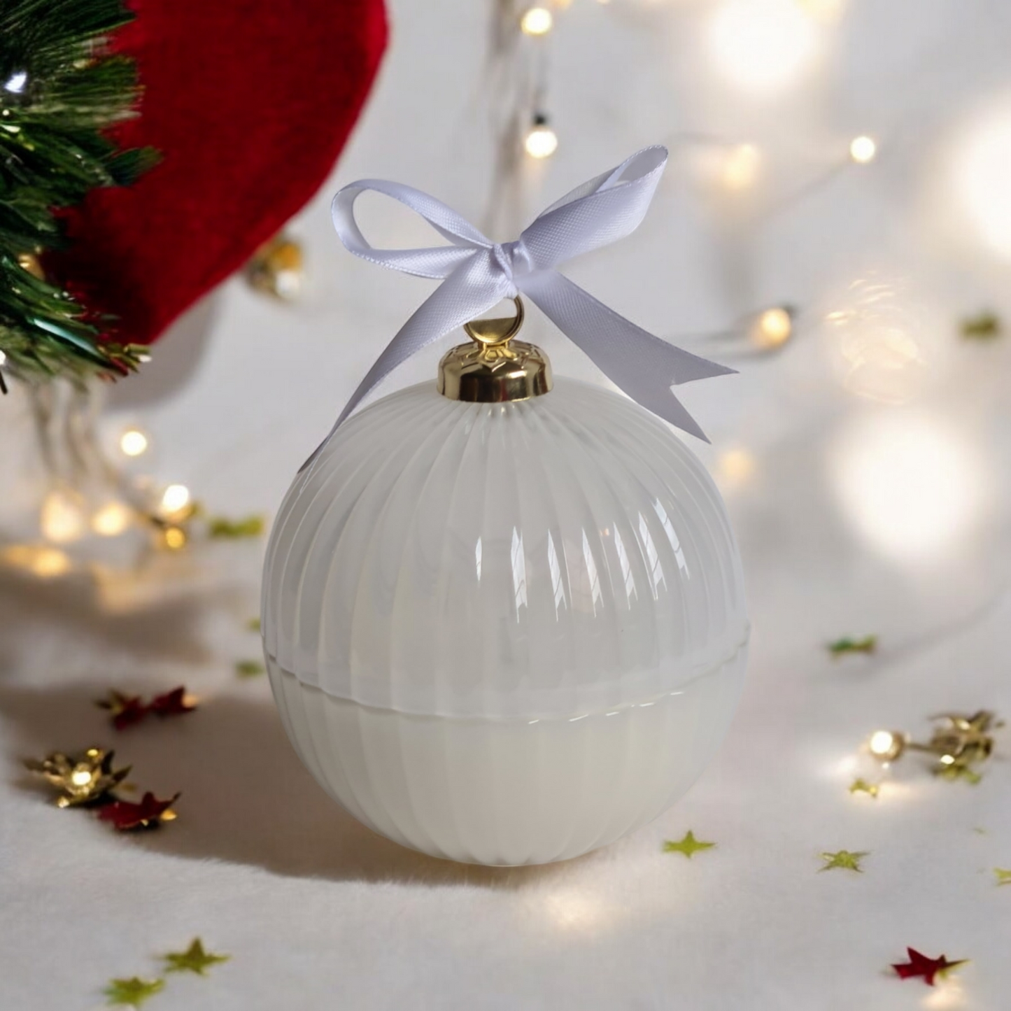 Geurkaar kerstbal "White Christmas"
