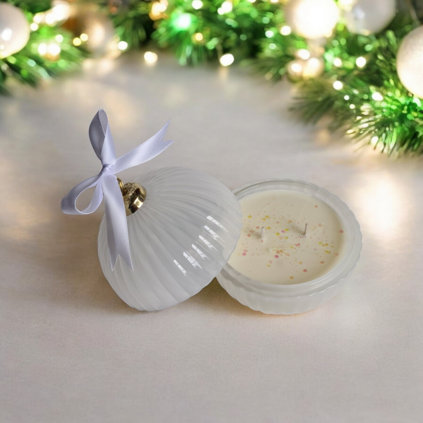 Geurkaar kerstbal "White Christmas"