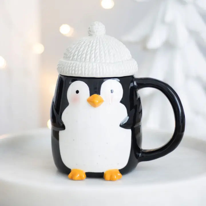 Pinguin mok met deksel