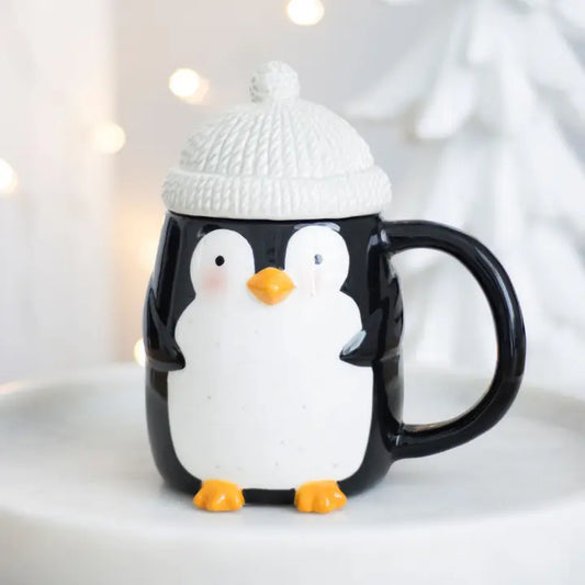 Pinguin mok met deksel