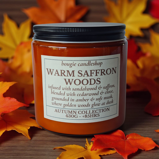 Geurkaars Warm Saffron Woods